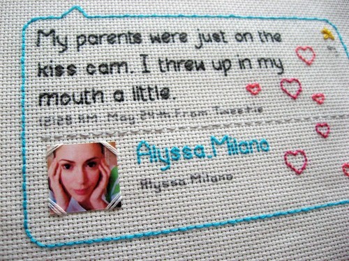 Alyssa Milano Tweet Stitch