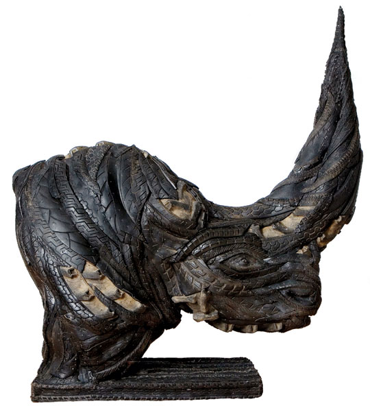 Ji Yong Ho tire sculpture rhino